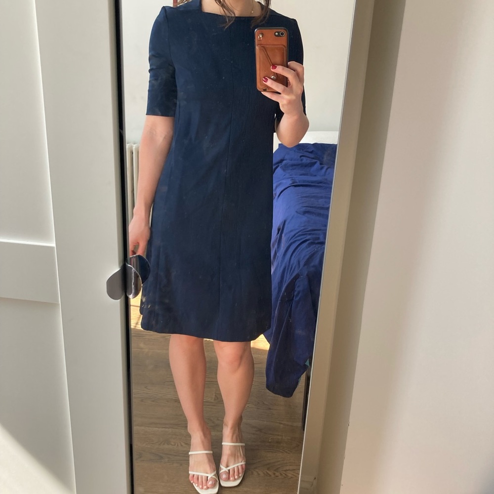 M.M. La Fleur Short Sleeve Square Neck Dress